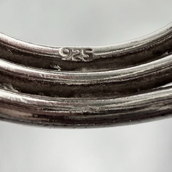 Sterling Silver 925 Bow Knot Ring Size 8 Vintage Modernist Ribbon Statement - Picture 4 of 6